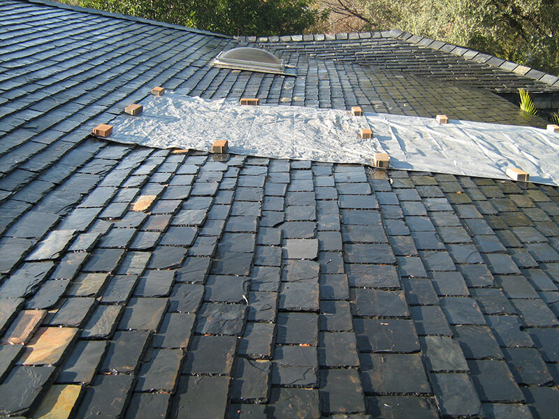 amaged natural slate roof restoration in Johannesburg