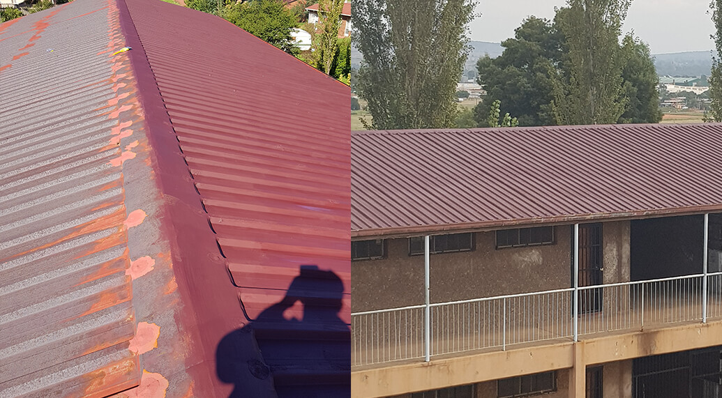 Roof truss replacement and structural roofing project for a Gauteng school