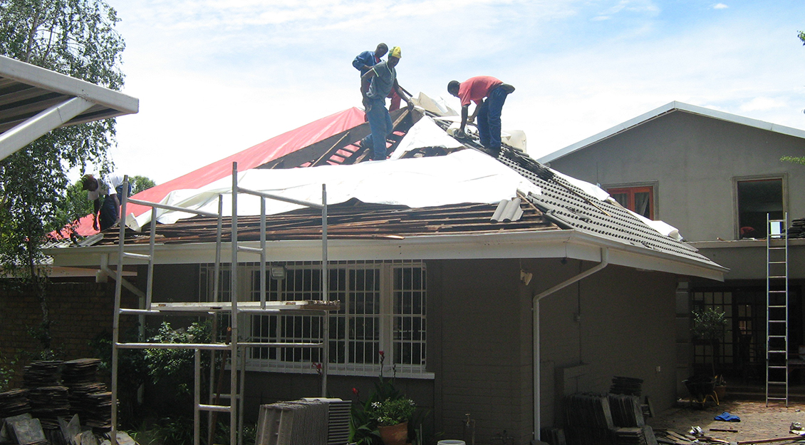 Slate Roof to Concrete Tile Re-Roof, Bryanston, Johannesburg